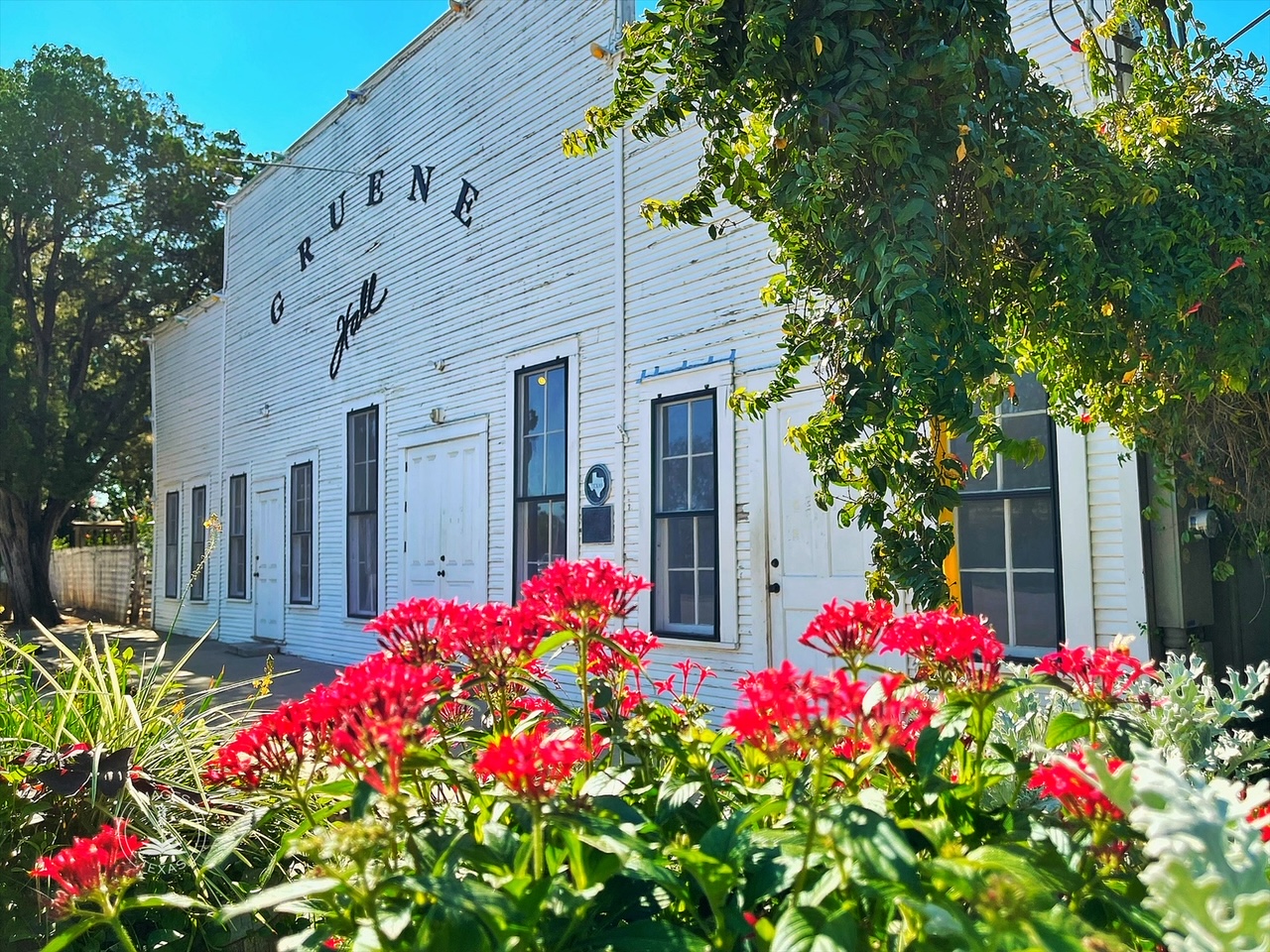 Gruene Hall with Summer Flowers