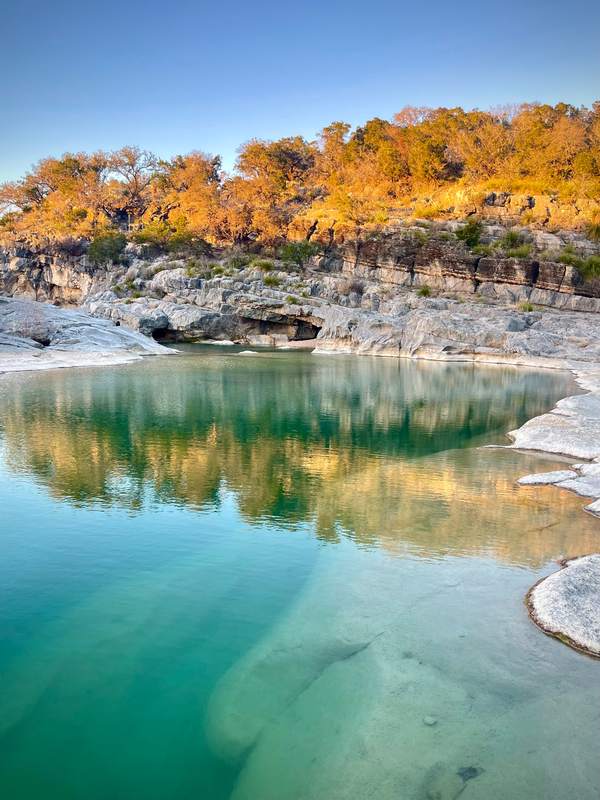 Pedernales Pool at Golden Hour