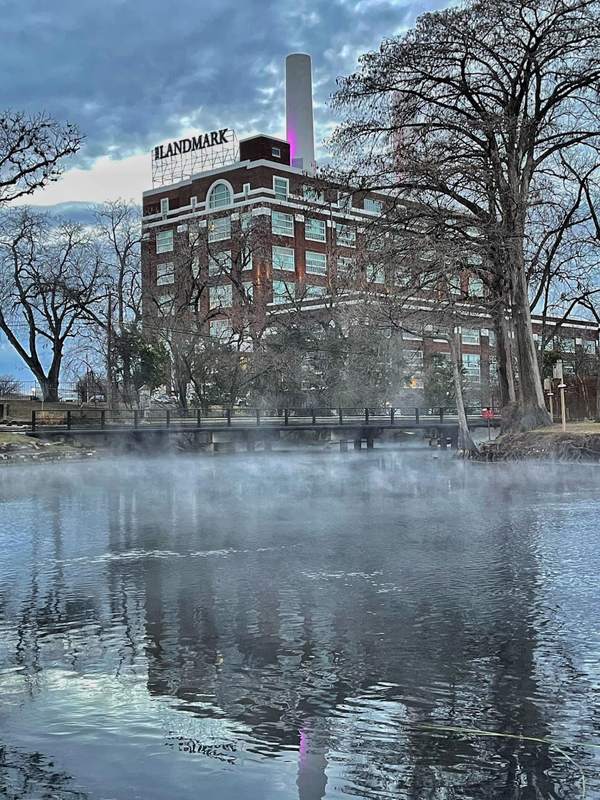 Landmark Lofts in Winter Fog