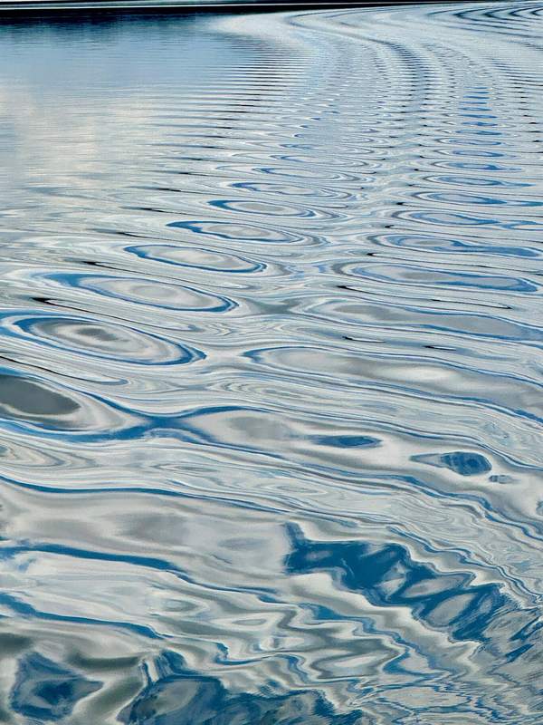 Rippled Blue Reflections