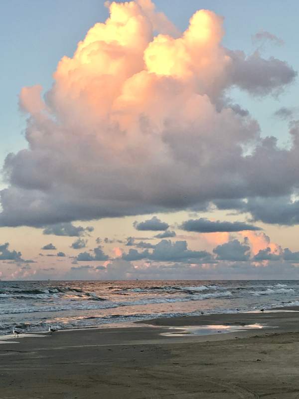 Pink Cloud Over the Sandbar