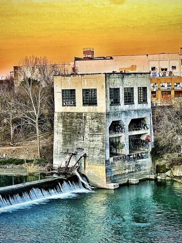 Old Mill, Colorized Spillway