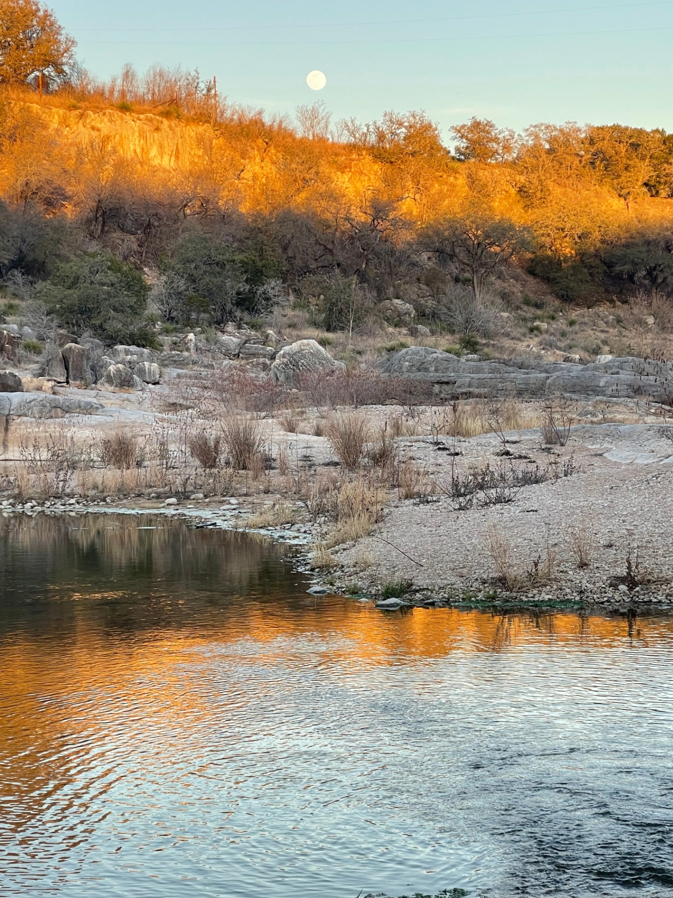 Moonrise Over the Pedernales