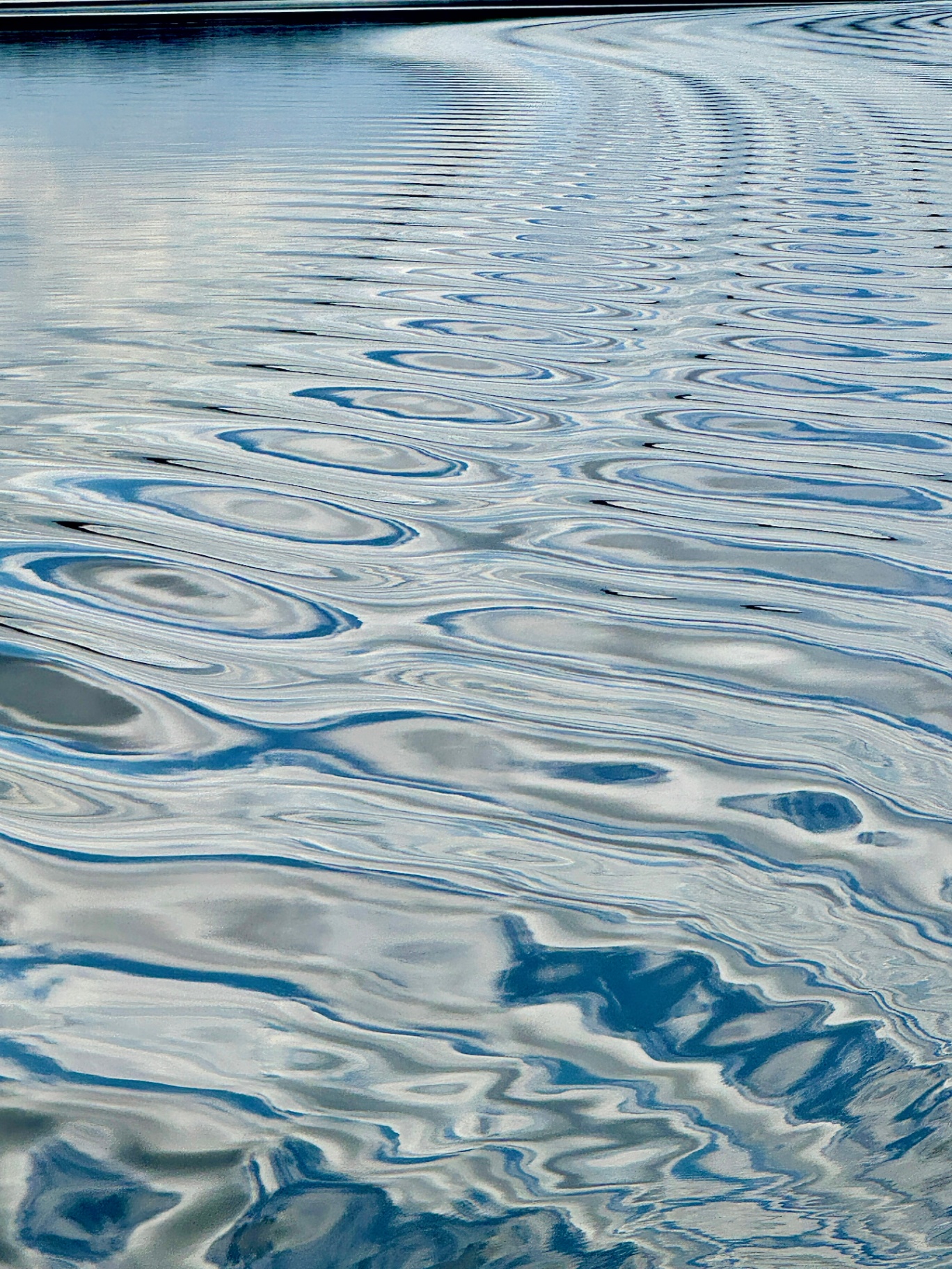 Rippled Blue Reflections